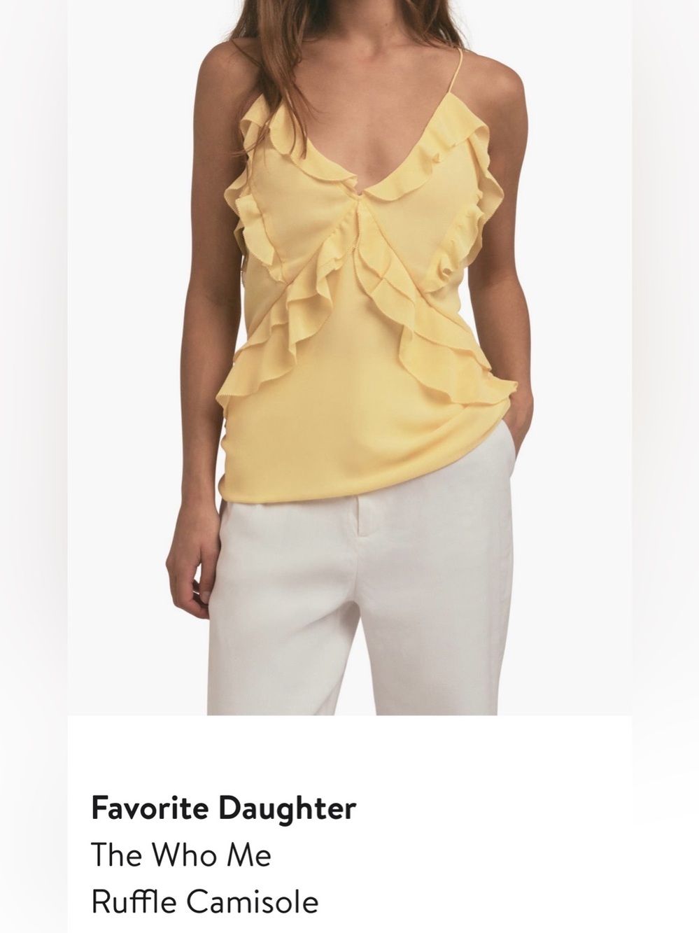 Favorite Daughter the who me ruffle camisole in moonbeam excellent condition